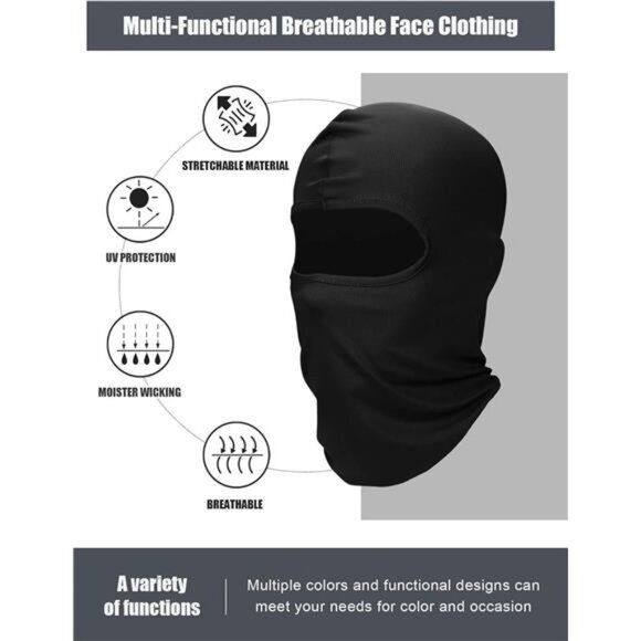 6 Pcs Ski Mask Cover Balaclava Full Face Mask Summer Face Cover UV - Picture 3 of 8